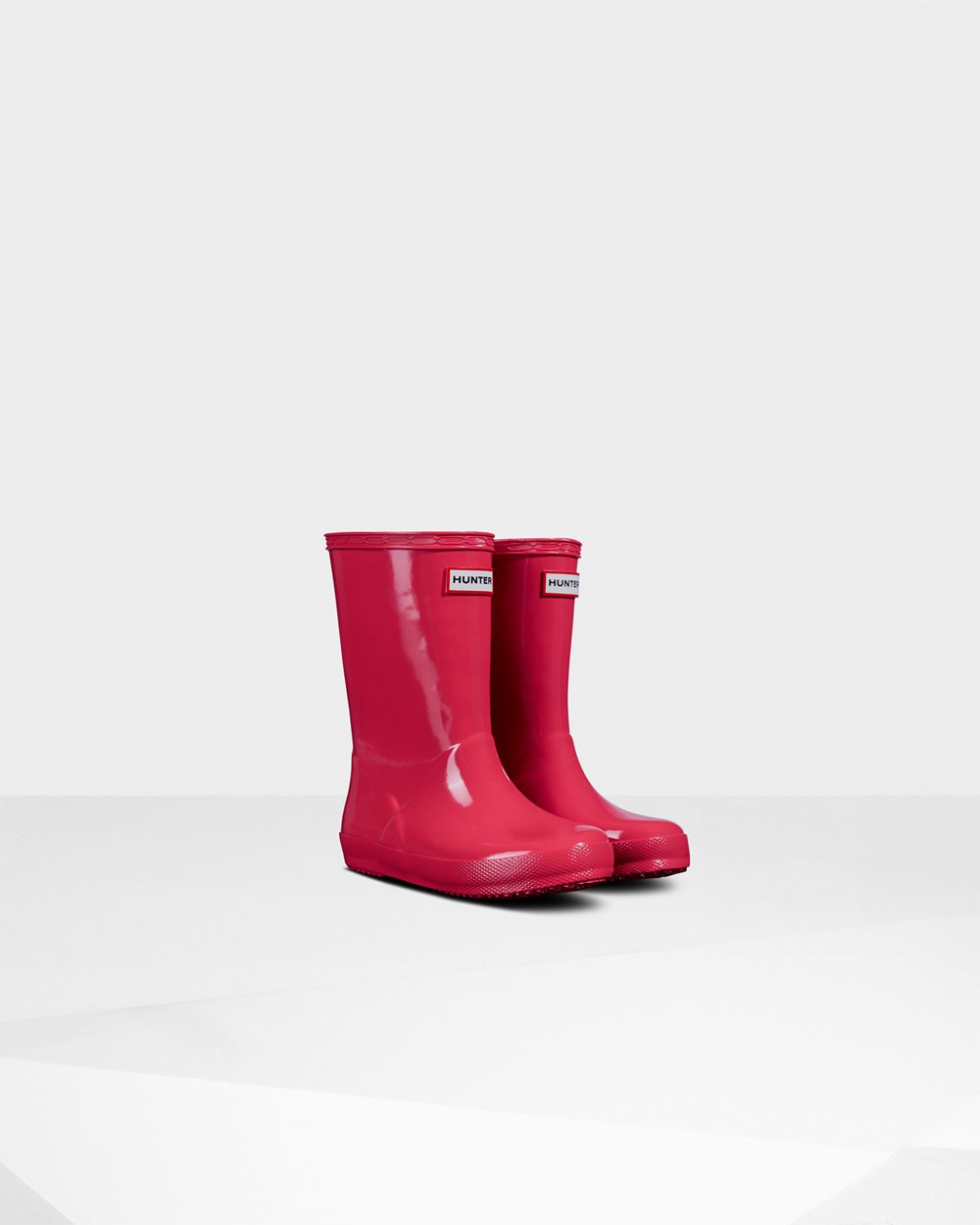 Kids Rain Boots - Hunter Original First Classic Gloss (01ZEBAQFD) - Pink